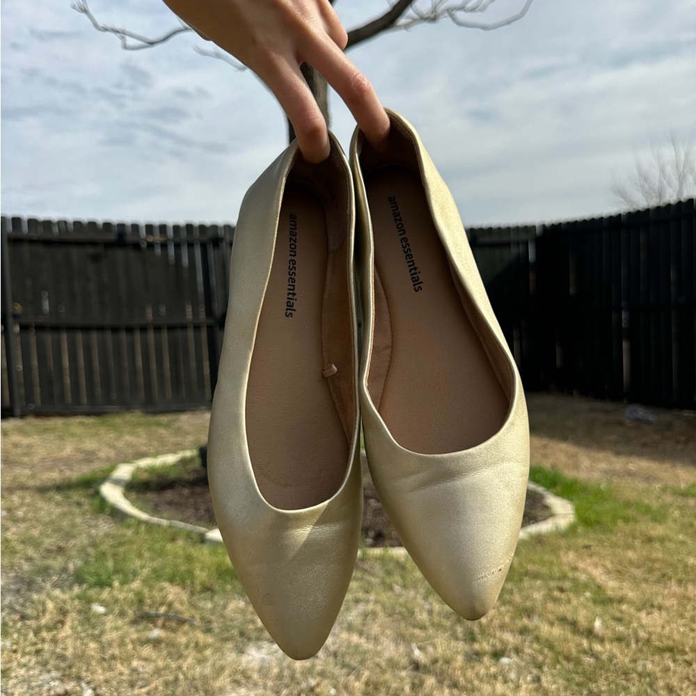 Bundle Sale: 3 Pair of Flats. Women's Black, Gold and Pink Flats Collection - Picture 3 of 9